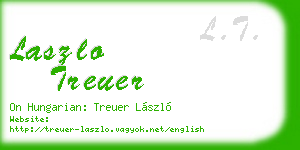 laszlo treuer business card